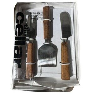 The Cellar 3 piece wood cheese knife